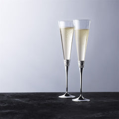 With Love Silver Toasting Flutes, Pair