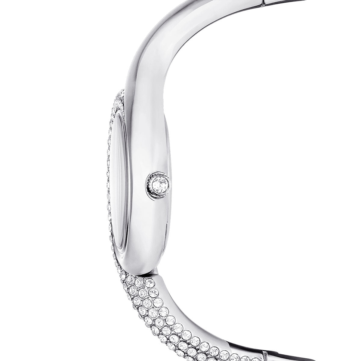 Dextera Asymmetric watch, Swiss Made, Metal bracelet, Silver tone, Stainless Steel