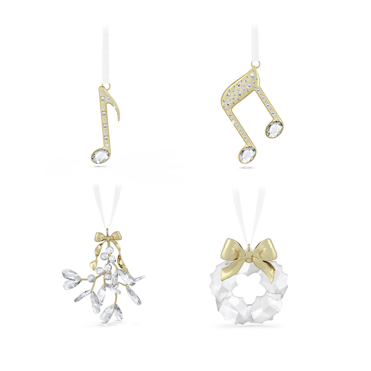 Holiday Magic Double Music Note Ornament