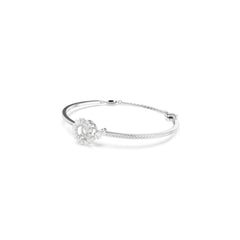 Snake bangle, Mixed cuts, Year of the Snake, White, Rhodium plated