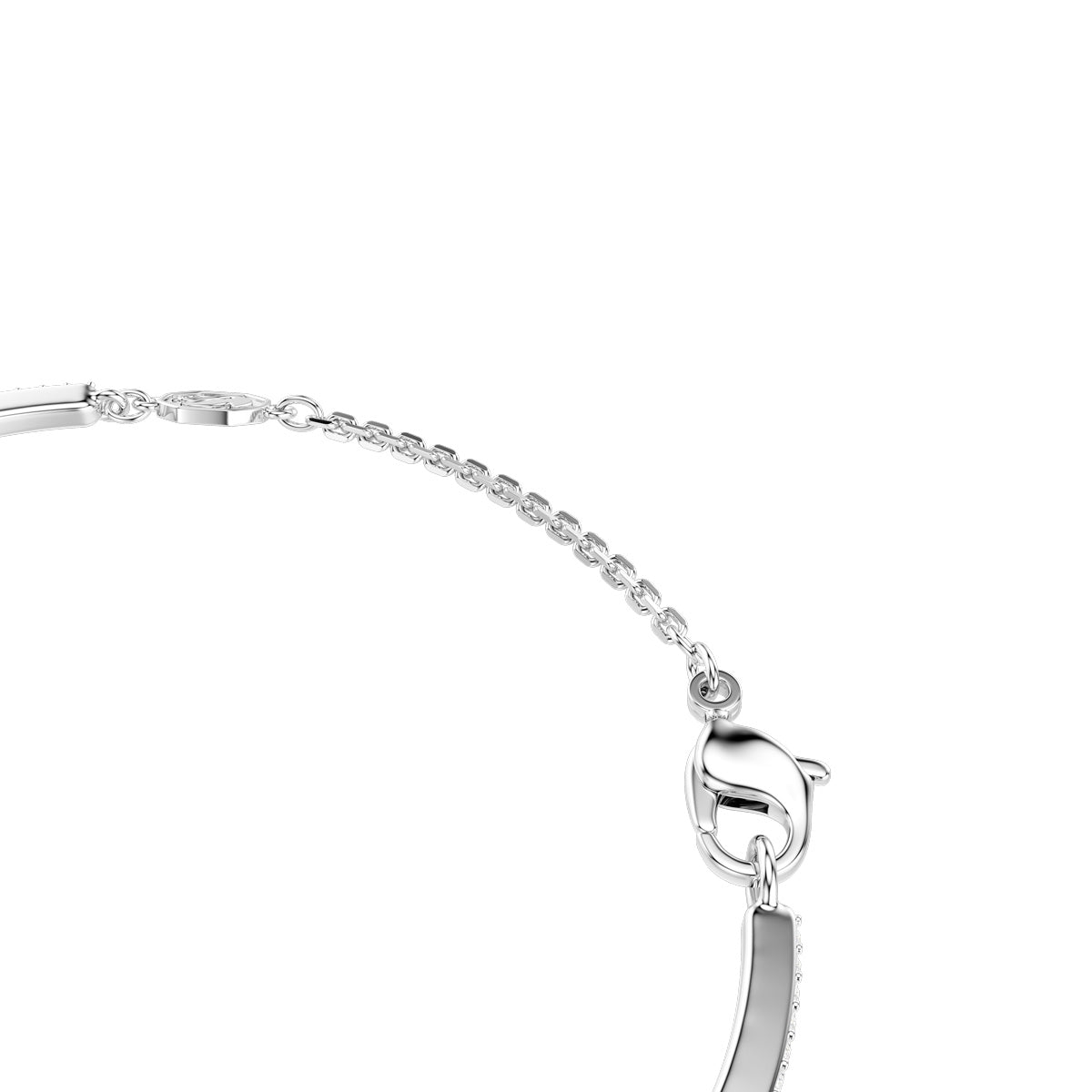 Snake bangle, Mixed cuts, Year of the Snake, White, Rhodium plated