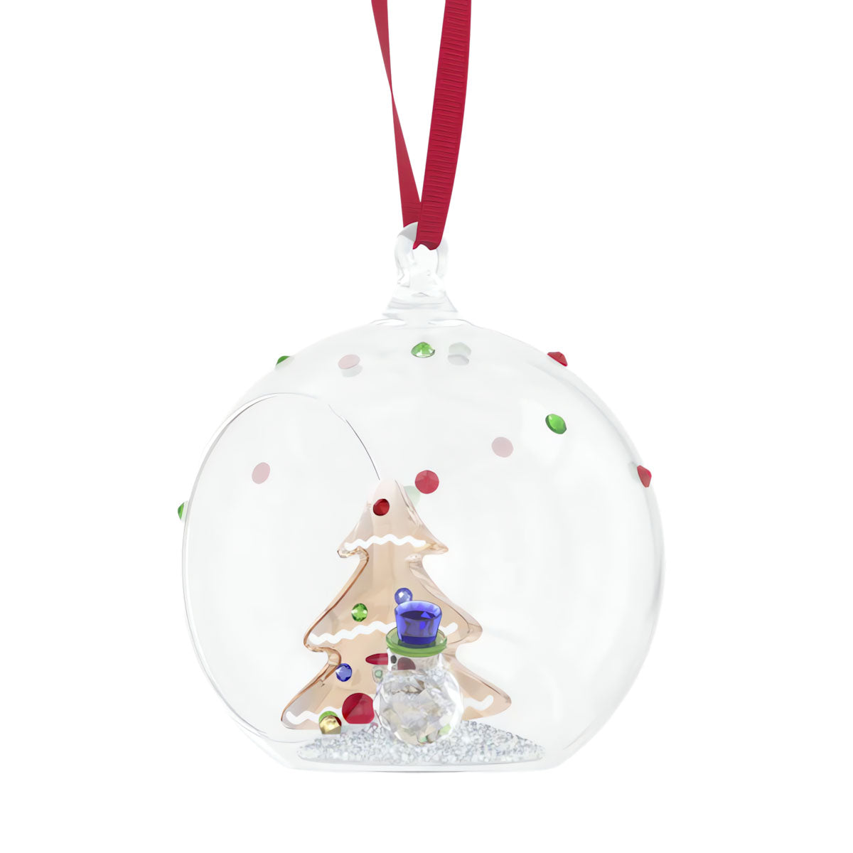 Holiday Cheers Tree and Snowman Ball Ornament