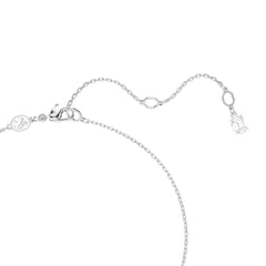 Stilla Attract pendant, Square cut, White, Rhodium plated