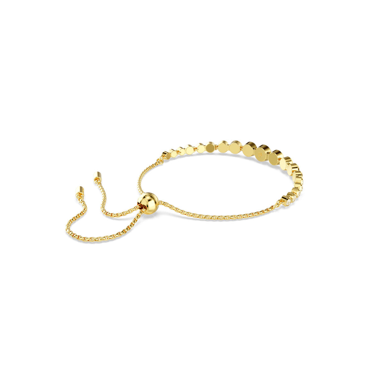 Imber Tennis bracelet, Mixed round cuts, White, Gold-tone plated