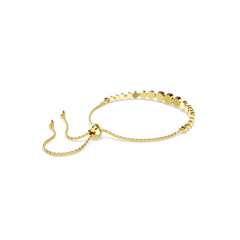 Imber Tennis bracelet, Mixed round cuts, White, Gold-tone plated