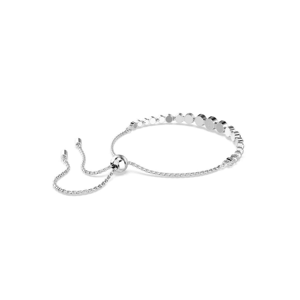Imber Tennis bracelet, Mixed round cuts, White, Rhodium plated
