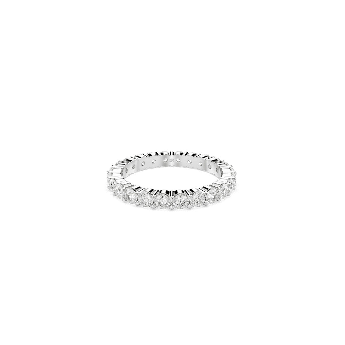 Matrix Vittore ring, Round cut, White, Silver-tone finish
