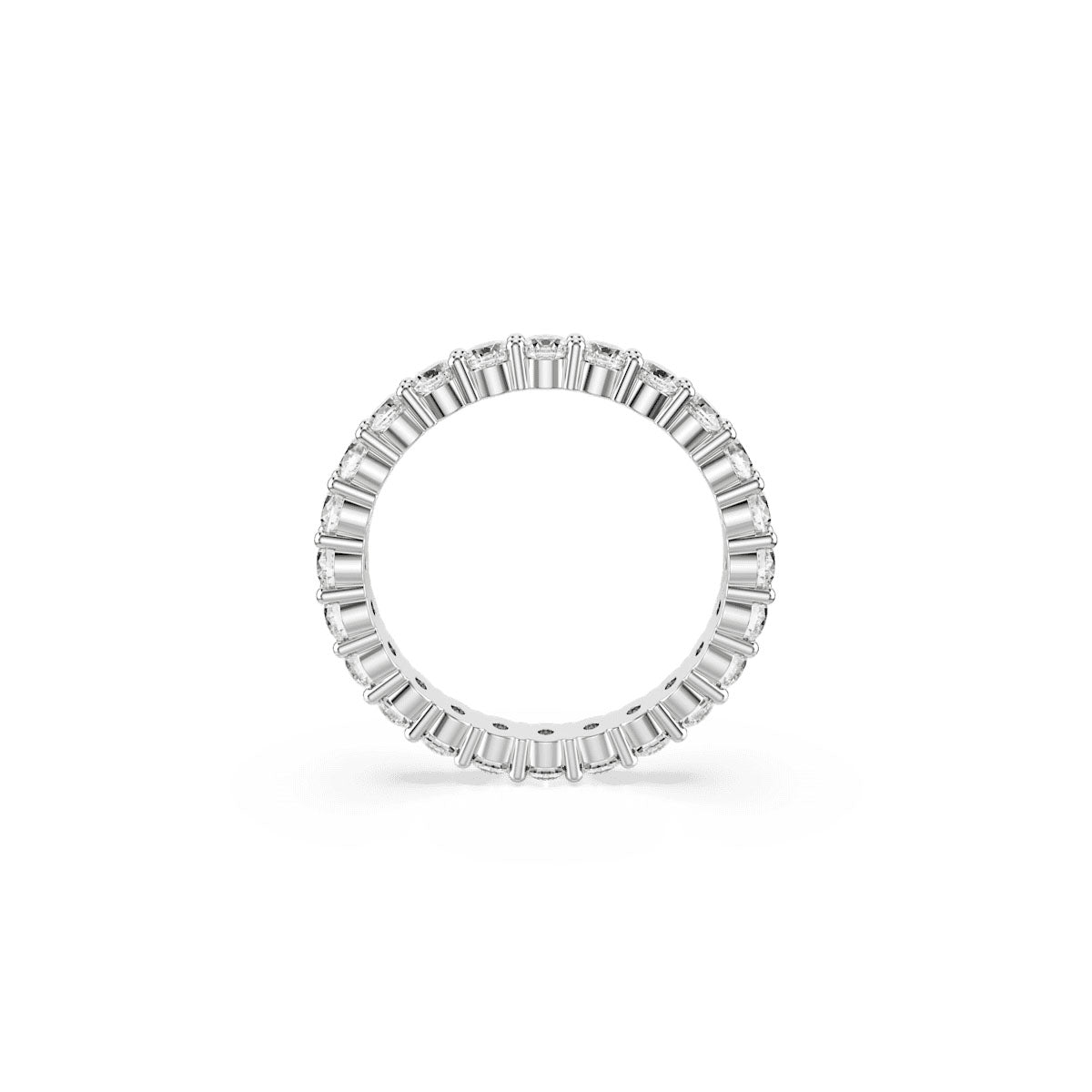 Matrix Vittore ring, Round cut, White, Silver-tone finish