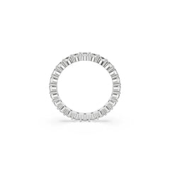 Matrix Vittore ring, Round cut, White, Silver-tone finish