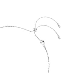 Constella necklace, Crystal pearl, Round cuts, White, Rhodium plated