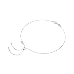 Constella necklace, Crystal pearl, Round cuts, White, Rhodium plated