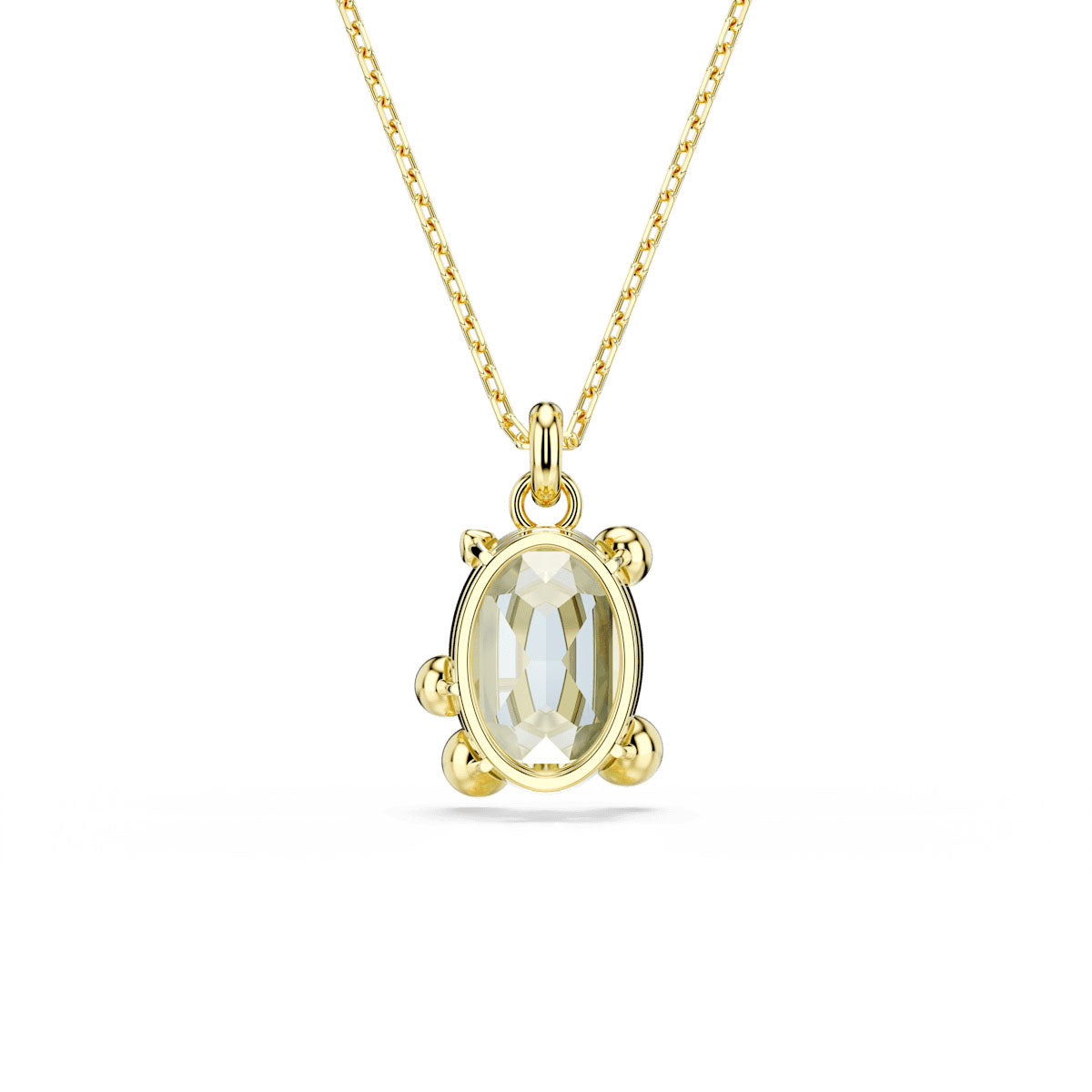 Gema pendant, Mixed cuts, Multicolored, Gold-tone plated
