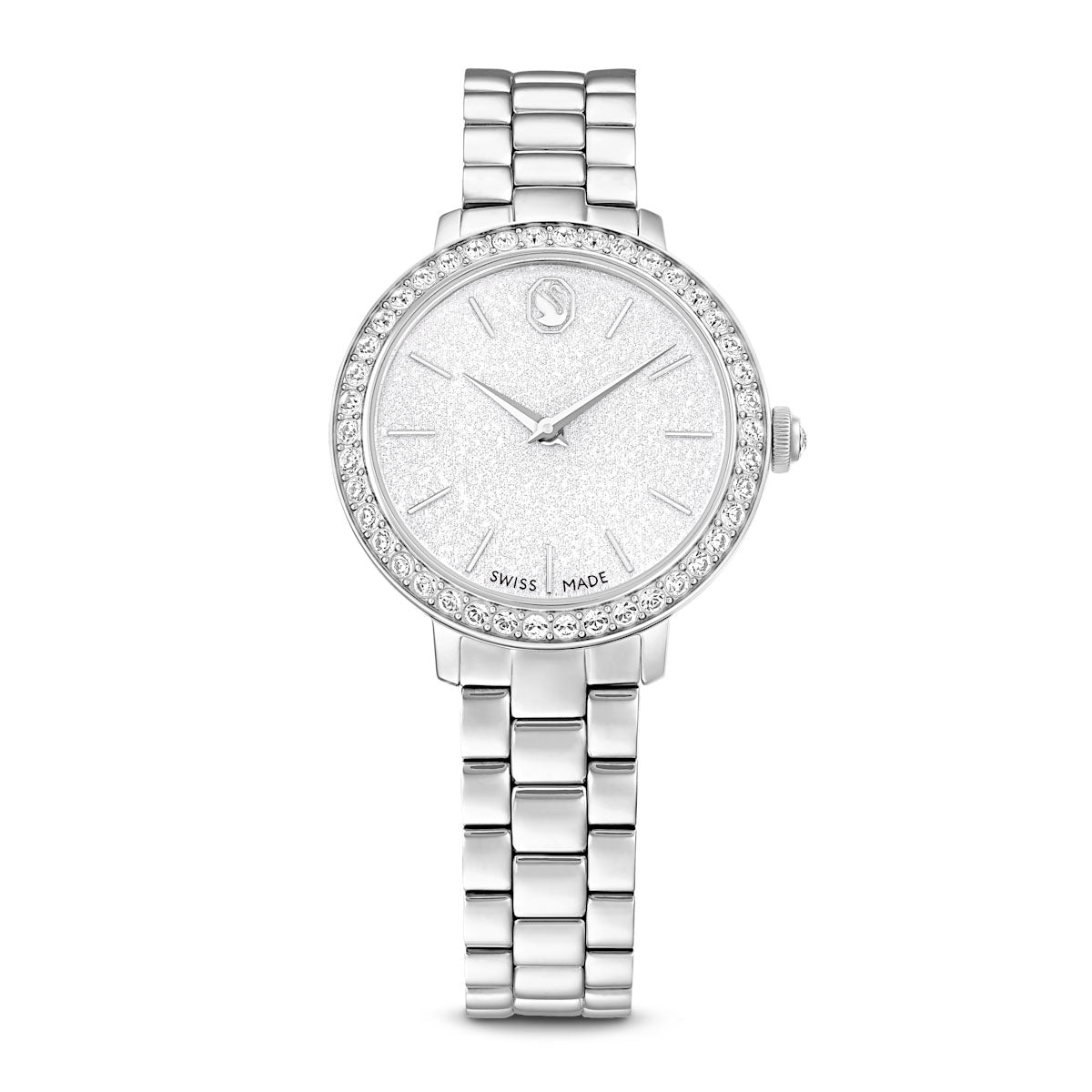 Watch, Swiss Made, Metal bracelet, Silver tone, Stainless steel