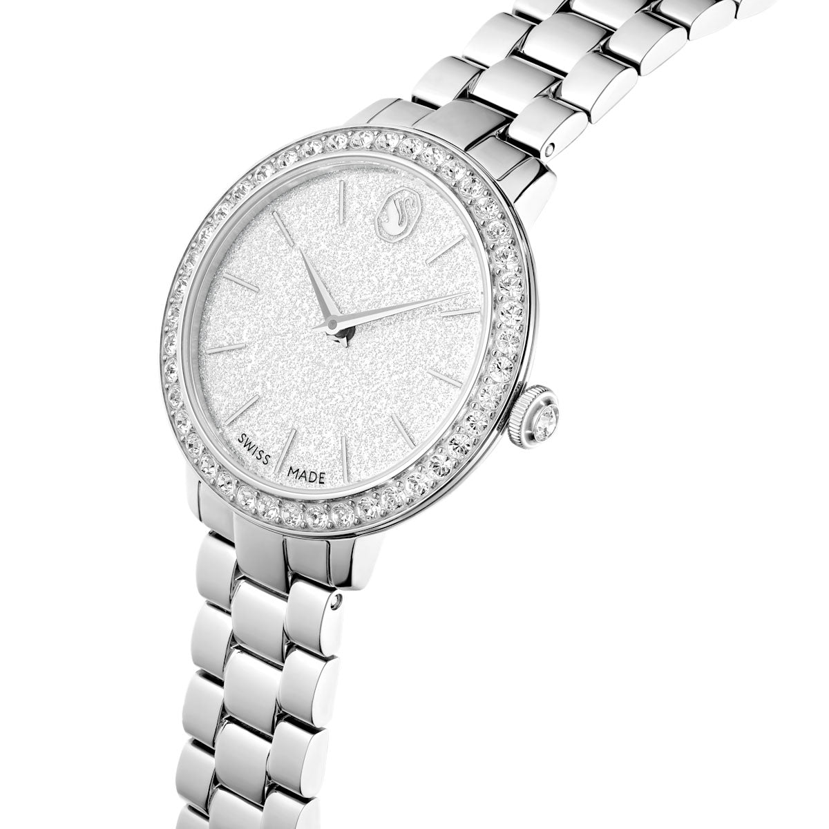 Watch, Swiss Made, Metal bracelet, Silver tone, Stainless steel