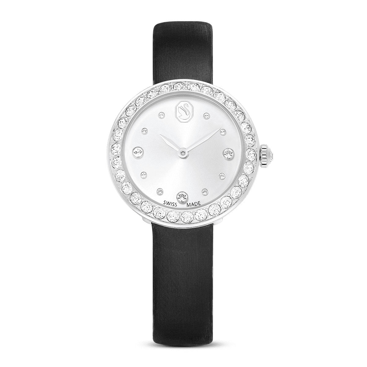 Matrix Tennis watch, Swiss Made, Leather strap, Black, Stainless Steel