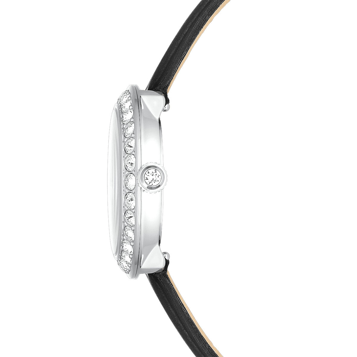 Matrix Tennis watch, Swiss Made, Leather strap, Black, Stainless Steel