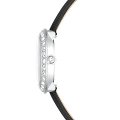 Matrix Tennis watch, Swiss Made, Leather strap, Black, Stainless Steel