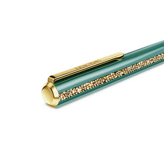 Crystal Shimmer Glide ballpoint pen, Green, Green lacquered, Gold-tone plated