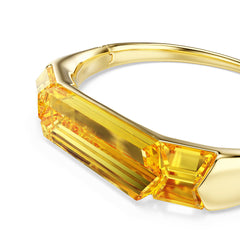 Lucent bangle, Yellow, Gold-tone plated