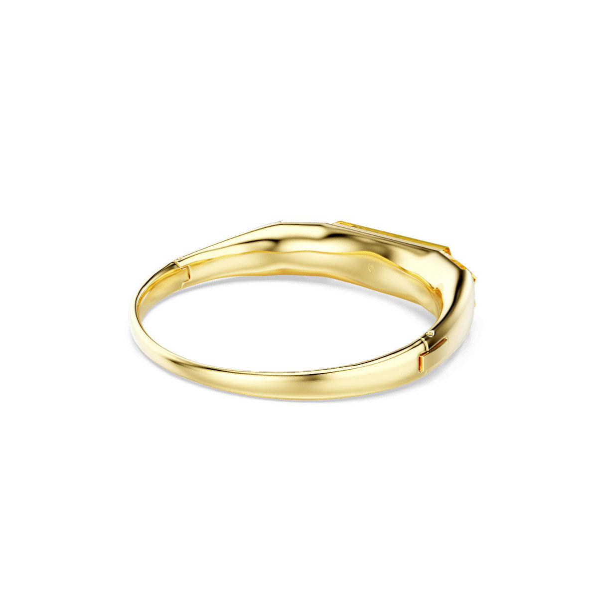 Lucent bangle, Yellow, Gold-tone plated