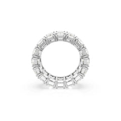 Matrix Vittore ring, Baguette cut, White, Rhodium plated