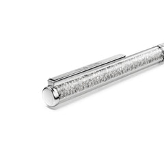 Crystalline Silk ballpoint pen, White, White lacquered, Chrome Plated