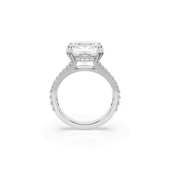 Stilla ring, Square cut, White, Silver-tone finish