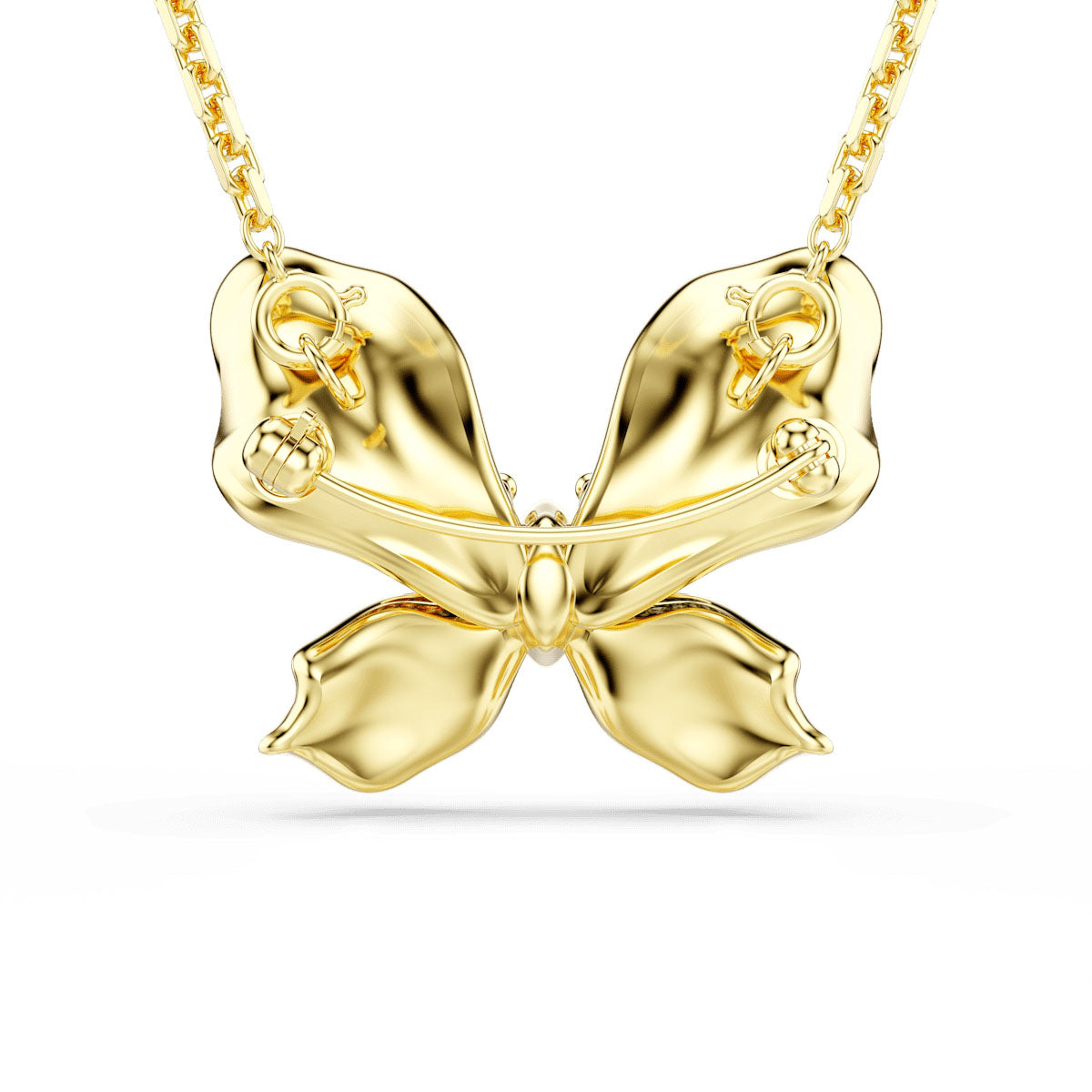 Idyllia pendant and brooch, Mixed cuts, Pavé, Butterfly, Multicolored, Mixed metal finish