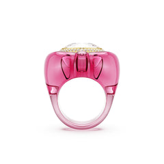 Dulcis cocktail ring, Heart cut, Pavé, Heart, Pink