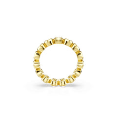 Imber ring, Round cut, White, Gold-tone plated