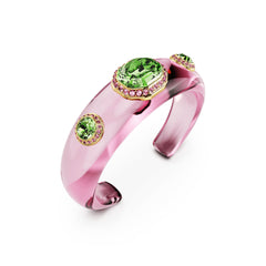 Dulcis cuff, Mixed cuts, Multicolored, Gold-tone plated