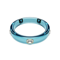 Dulcis bangle, Octagon cut, Blue, Gold-tone plated