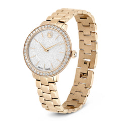 Watch, Swiss Made, Metal bracelet, Gold tone, Champagne gold-tone finish