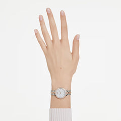Matrix 3-link watch Swiss Made, Metal bracelet, Silver tone, Rose gold-tone finish