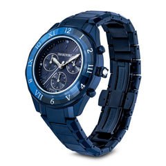 Watch, 39mm, Swiss Made, Metal bracelet, Blue, Blue finish