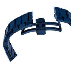 Watch, 39mm, Swiss Made, Metal bracelet, Blue, Blue finish