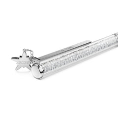 Crystalline Silk ballpoint pen, White, White lacquered, Chrome plated
