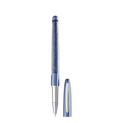 Crystalline Nova rollerball pen, Blue, Chrome plated
