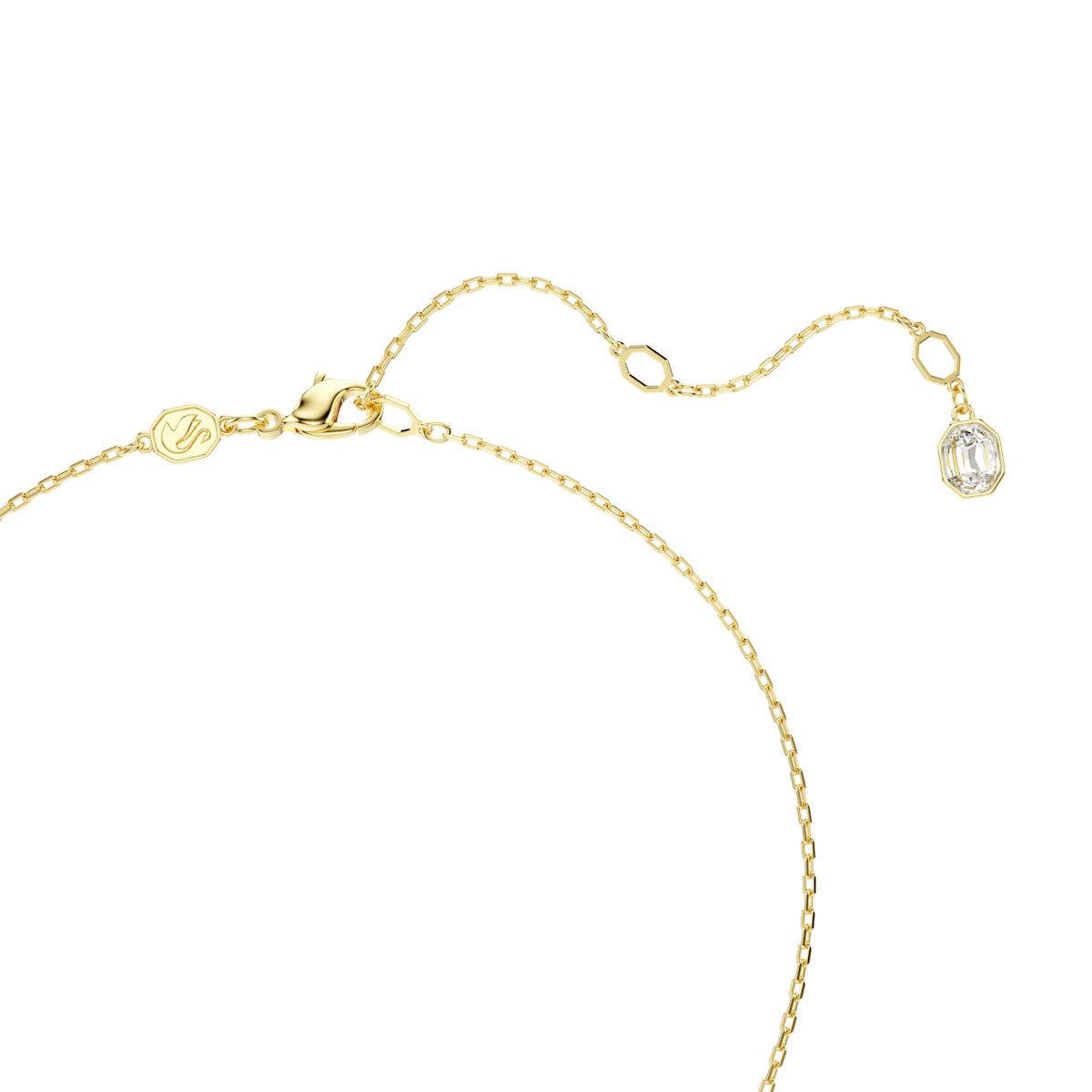 Idyllia Y pendant, Mixed cuts, Flower, Multicolored, Gold-tone plated