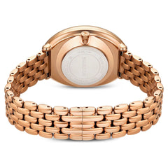 Imber oval watch Swiss Made, Metal bracelet, Gold tone, Rose gold-tone finish