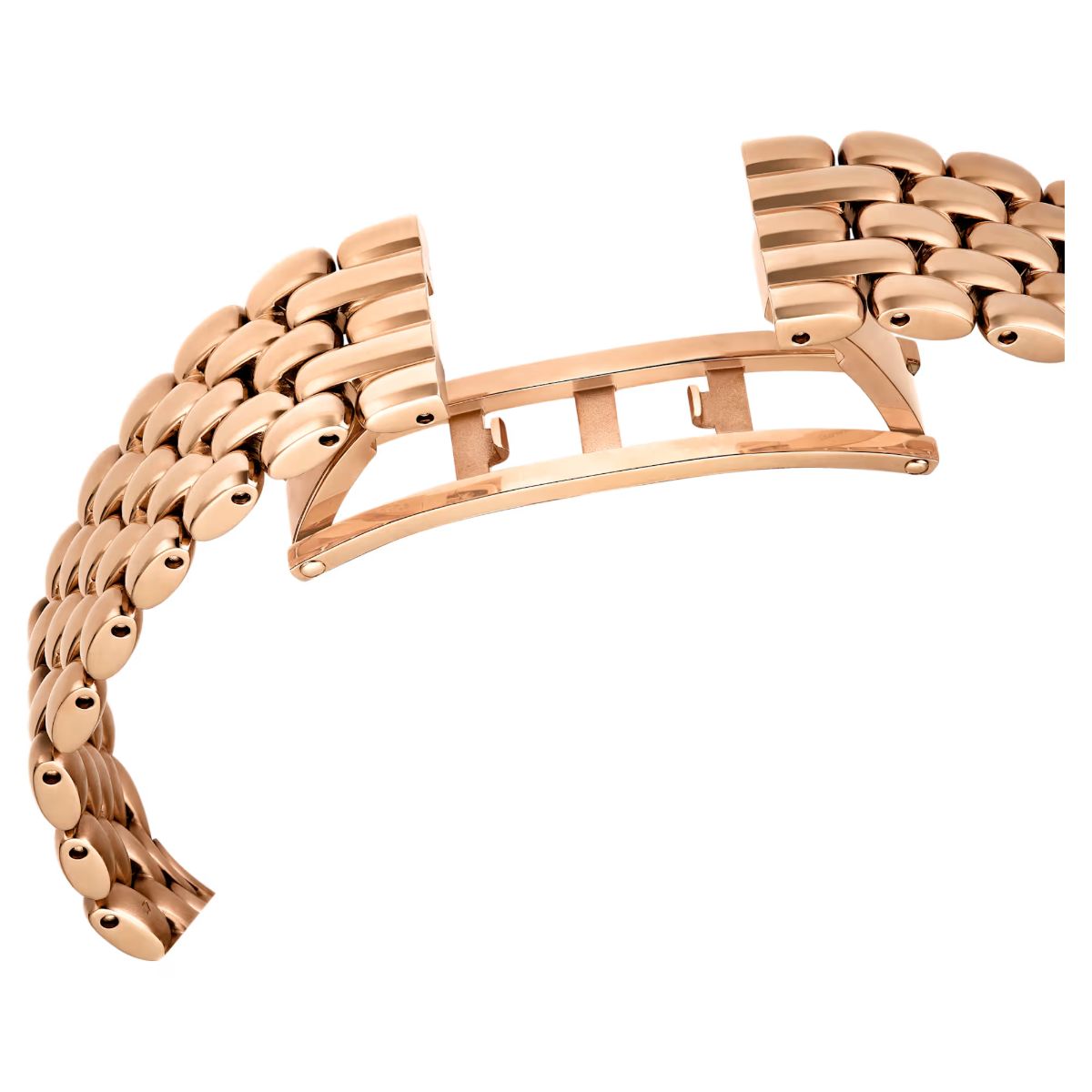 Imber oval watch Swiss Made, Metal bracelet, Gold tone, Rose gold-tone finish