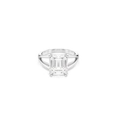 Stilla ring, Octagon cut, White, Silver-tone finish
