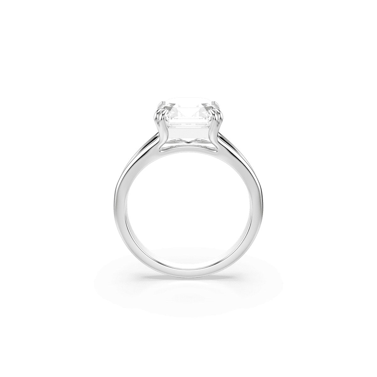 Stilla ring, Octagon cut, White, Silver-tone finish