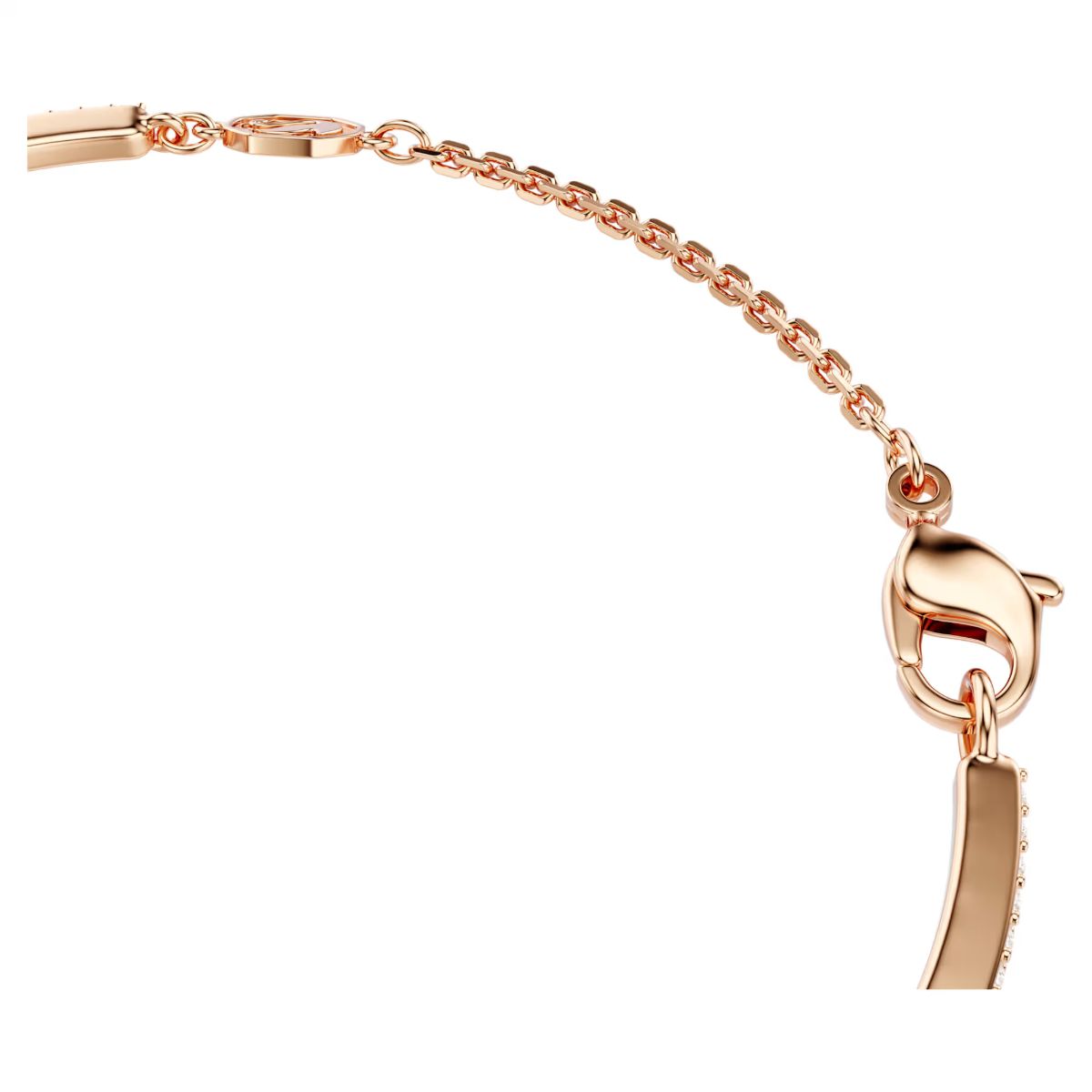 Snake bangle, Mixed cuts, Year of the Snake, Red, Rose gold-tone plated
