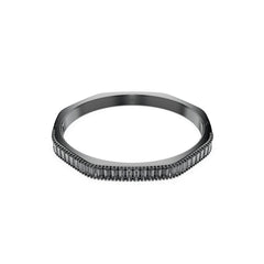 Matrix bangle, Baguette cut, Octagon shape, Gray, Ruthenium plated