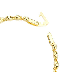 Una Angelic set, Round cut, White, Gold-tone plated
