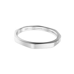 Matrix bangle, Baguette cut, Octagon shape, White, Rhodium plated