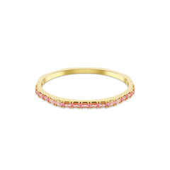 Matrix bangle, Baguette cut, Octagon shape, Pink, Gold-tone plated