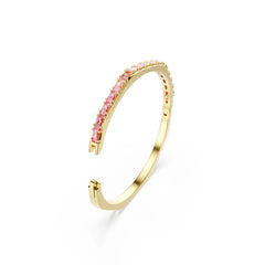 Matrix bangle, Baguette cut, Octagon shape, Pink, Gold-tone plated