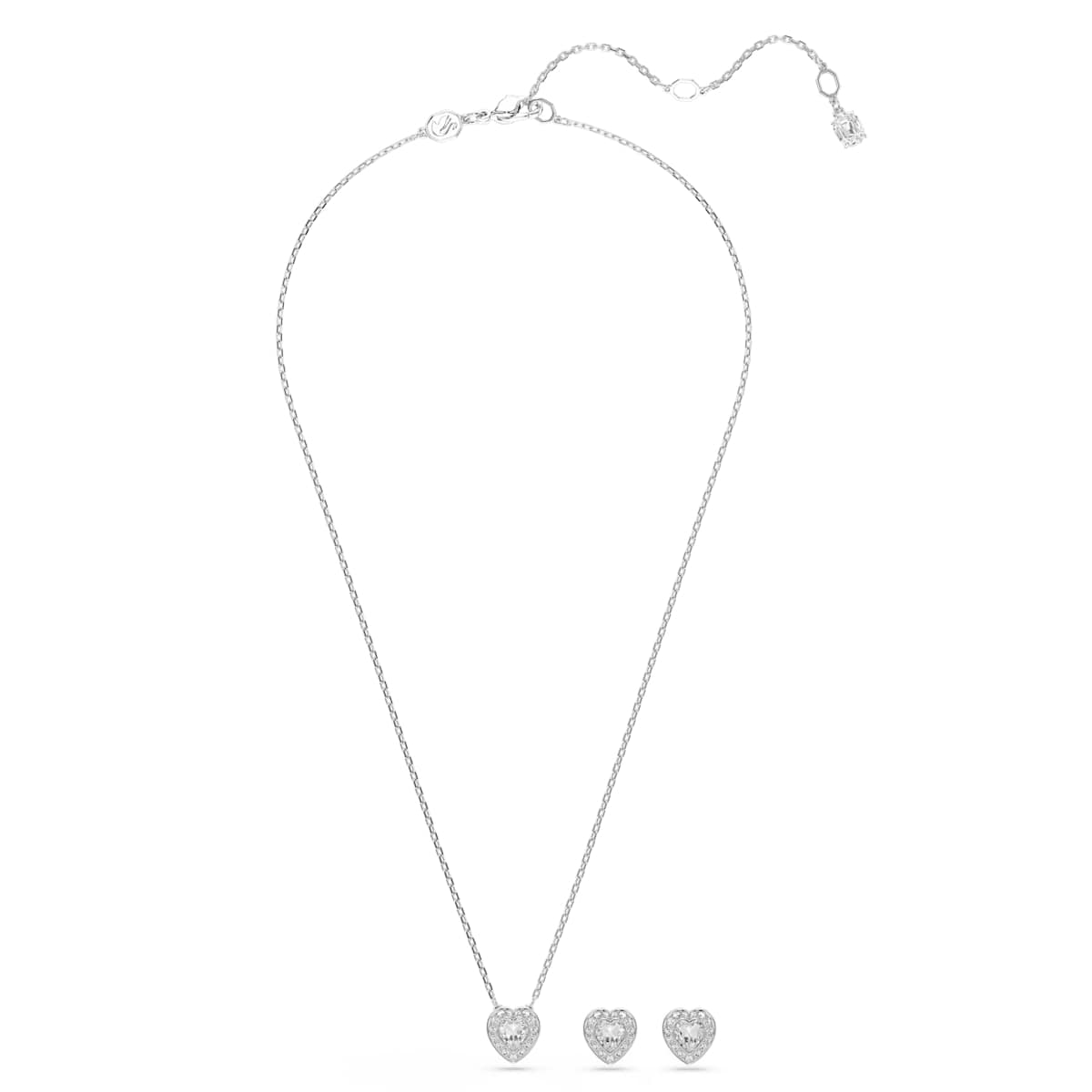 Ariana Grande x Swarovski set, Mixed cuts, Heart, White, Rhodium plated